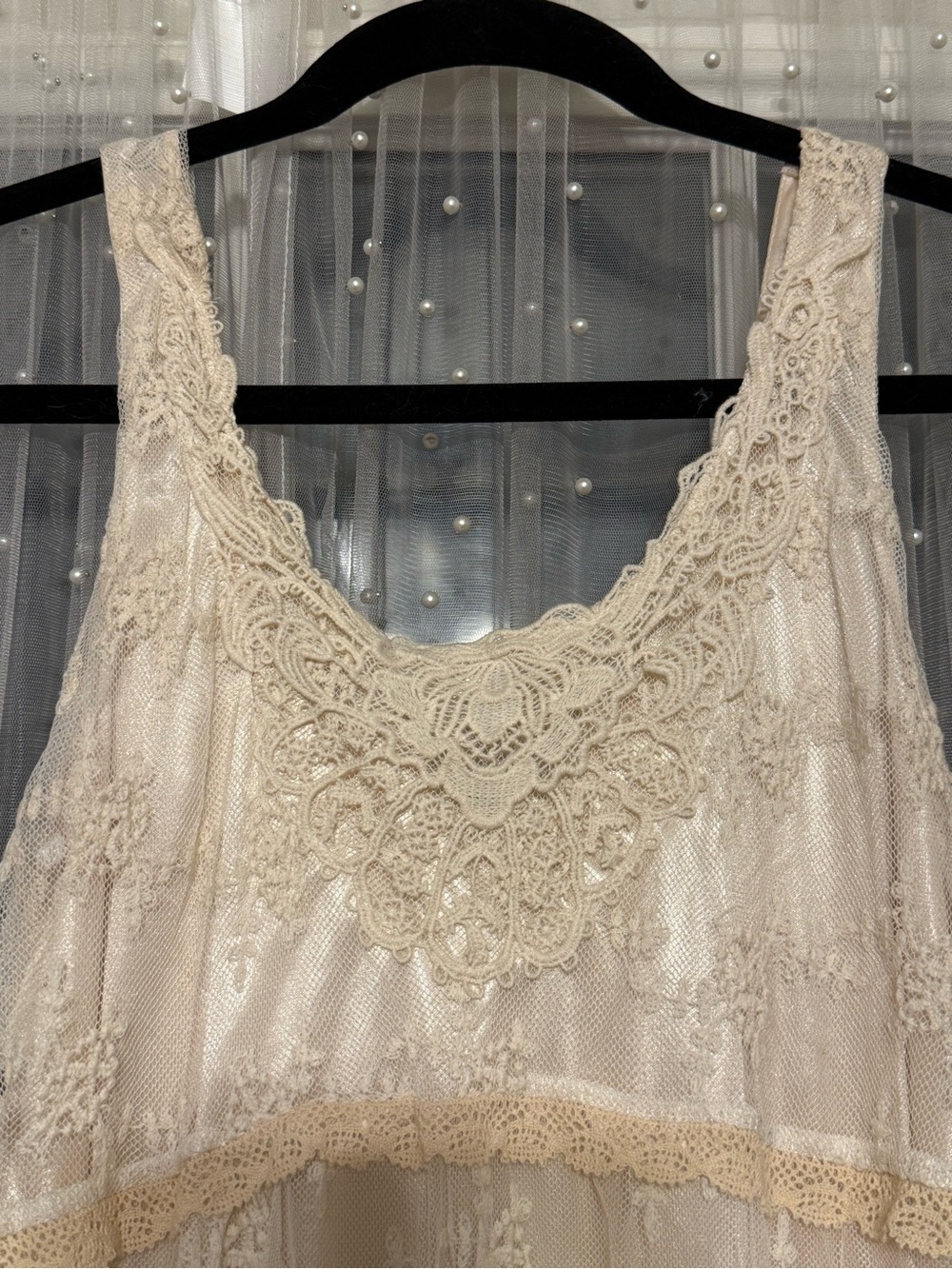 Rue21 Cream Lace Tiered Sleeveless Dress - Picture 3 of 9